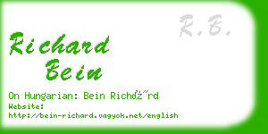 richard bein business card